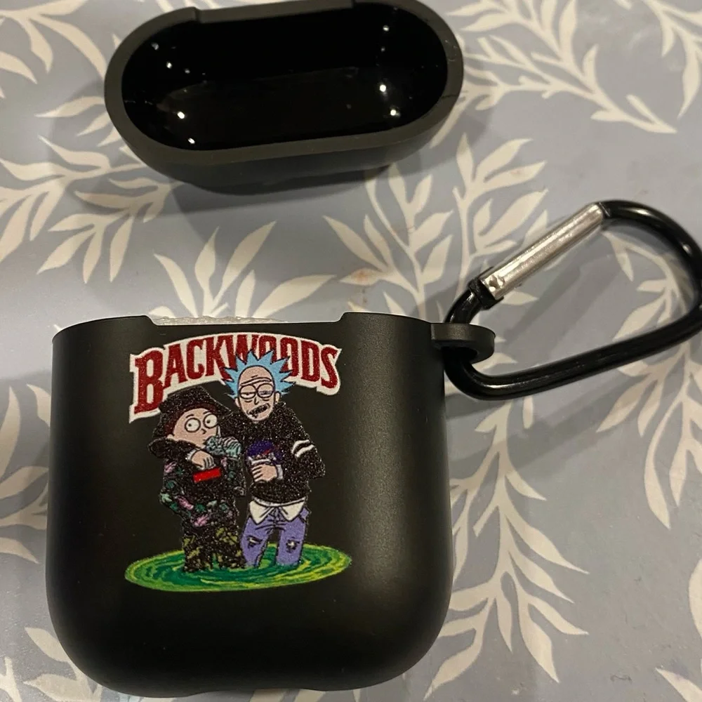 Lanyard and AirPods 1 Black Case Set